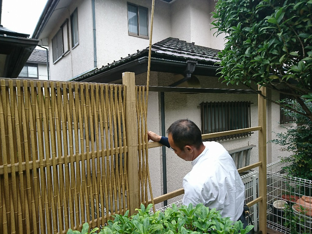 庭に竹垣をつくろう 外構 施工例 後編 家づくり学校 川越校 アドバイザーブログ