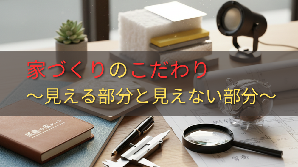 家づくりのこだわり~見える部分と見えない部分~