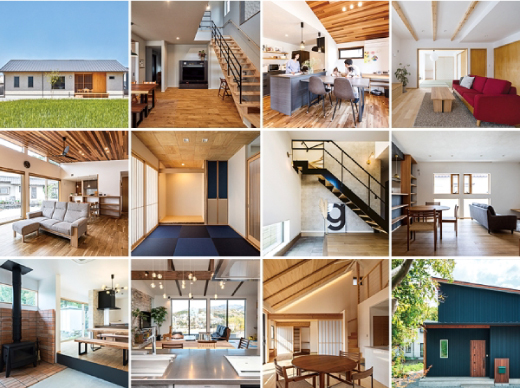 たくさんの家の外観や内観の写真