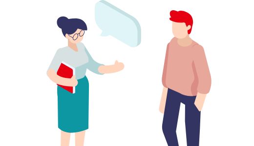 相談しているイラスト