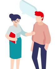 相談しているイラスト