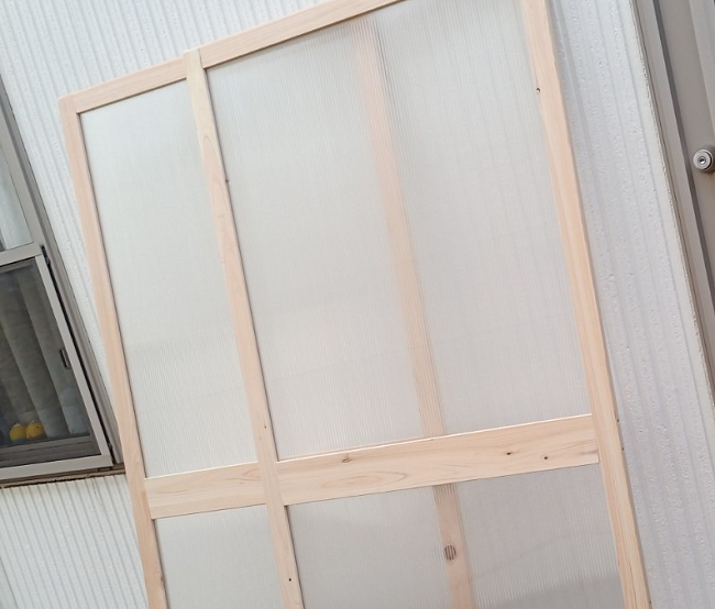 【DIY】ヒノキ材で内窓（掃き出し窓）を作りました！