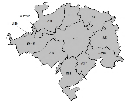 川越市12エリア分け