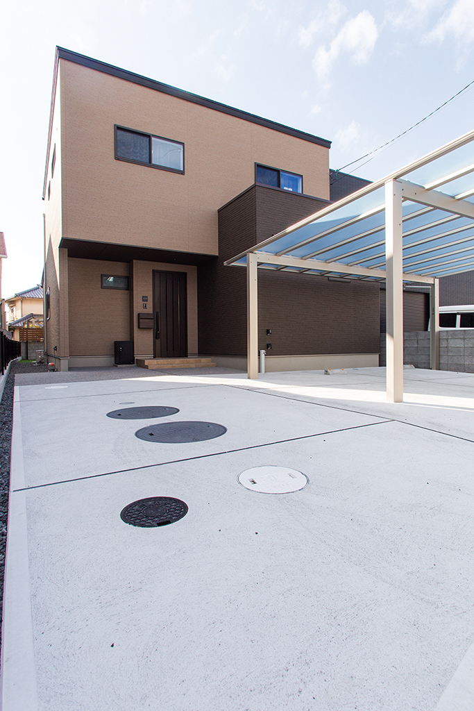 シンプルモダンな外観