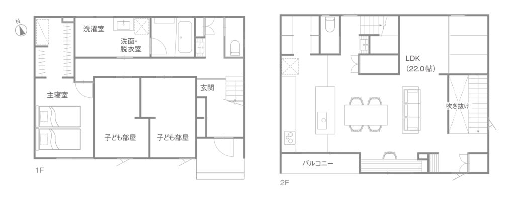 ホール階段のある間取り